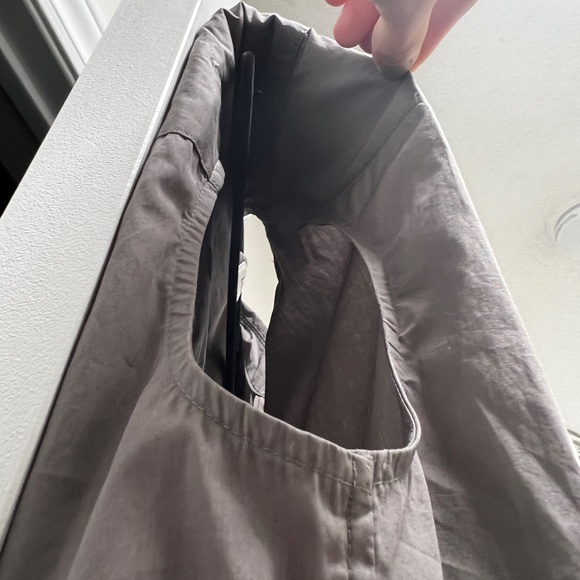 BABATON- Button Down Blouse 100% Cotton with Shoulder Pads - Grey -- Aritizia - Picture 5 of 6